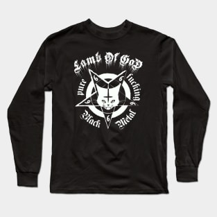 Cat metal lamb of god art Long Sleeve T-Shirt